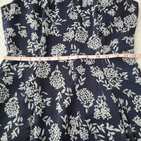 Tommy Hilfiger Floral Printed Belted Halter Midi Dress Size 4 - Picture 12 of 16